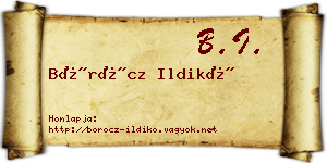 Böröcz Ildikó névjegykártya